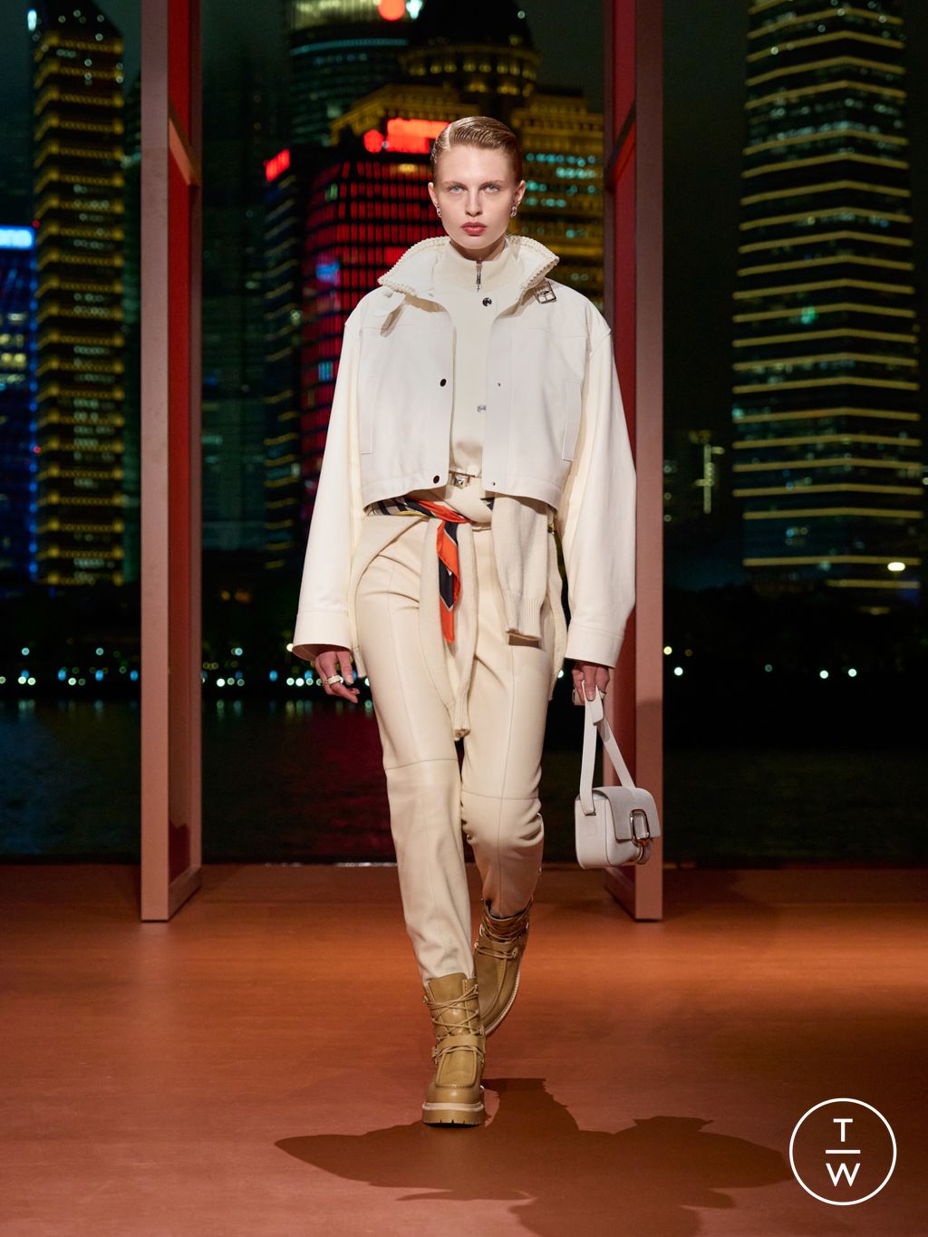 Fashion Week Paris Resort 2026 look 45 from the Hermès collection womenswear