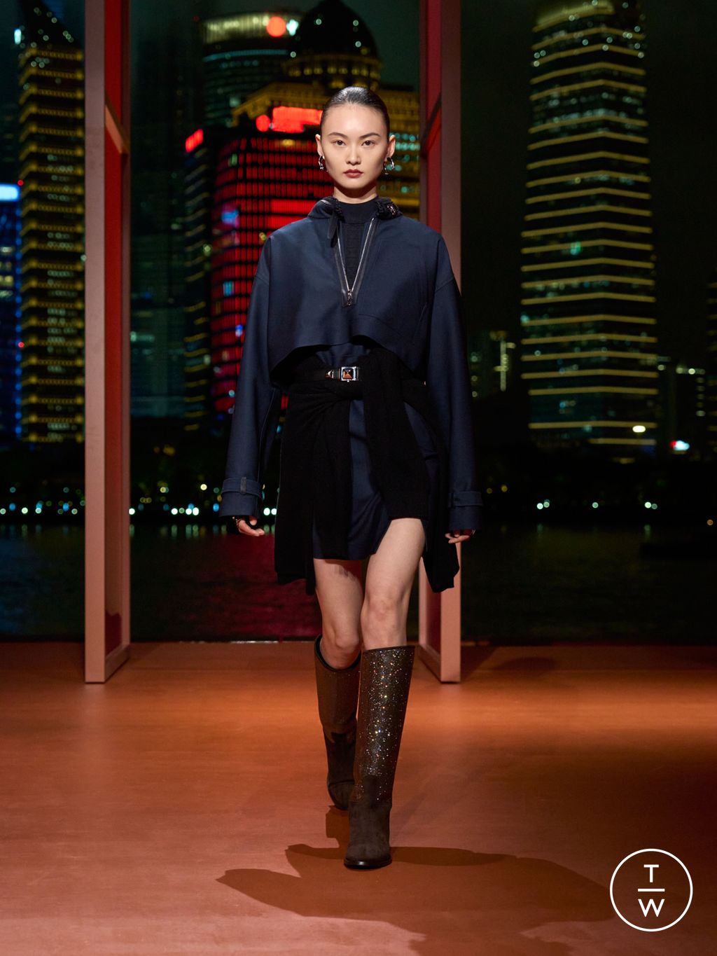 Fashion Week Paris Resort 2026 look 55 from the Hermès collection womenswear