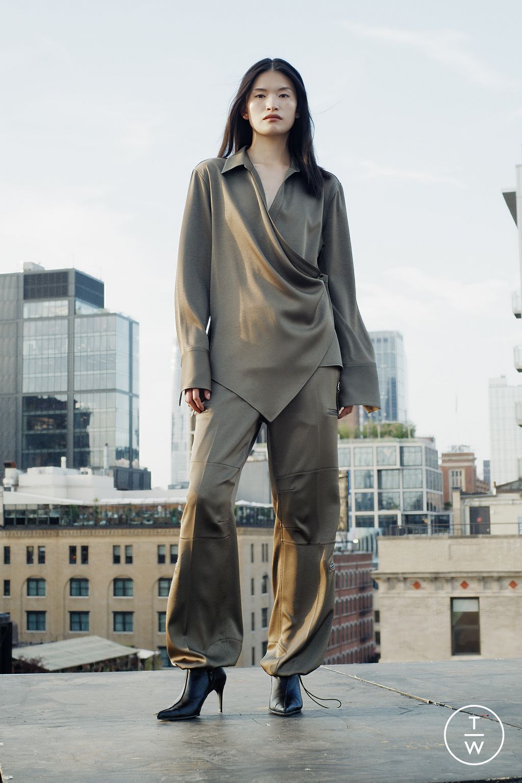 Fashion Week New York Resort 2025 look 6 from the Helmut Lang collection womenswear