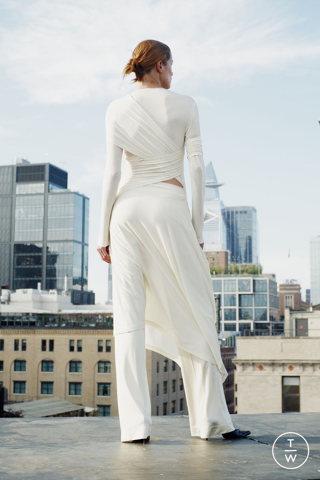 Fashion Week New York Resort 2025 look 28 from the Helmut Lang collection womenswear