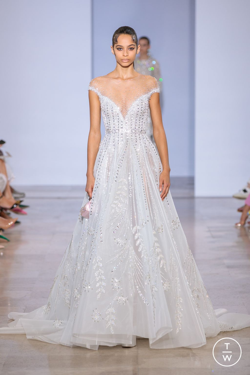 Fashion Week Paris Fall/Winter 2022 look 4 from the Georges Hobeika collection couture