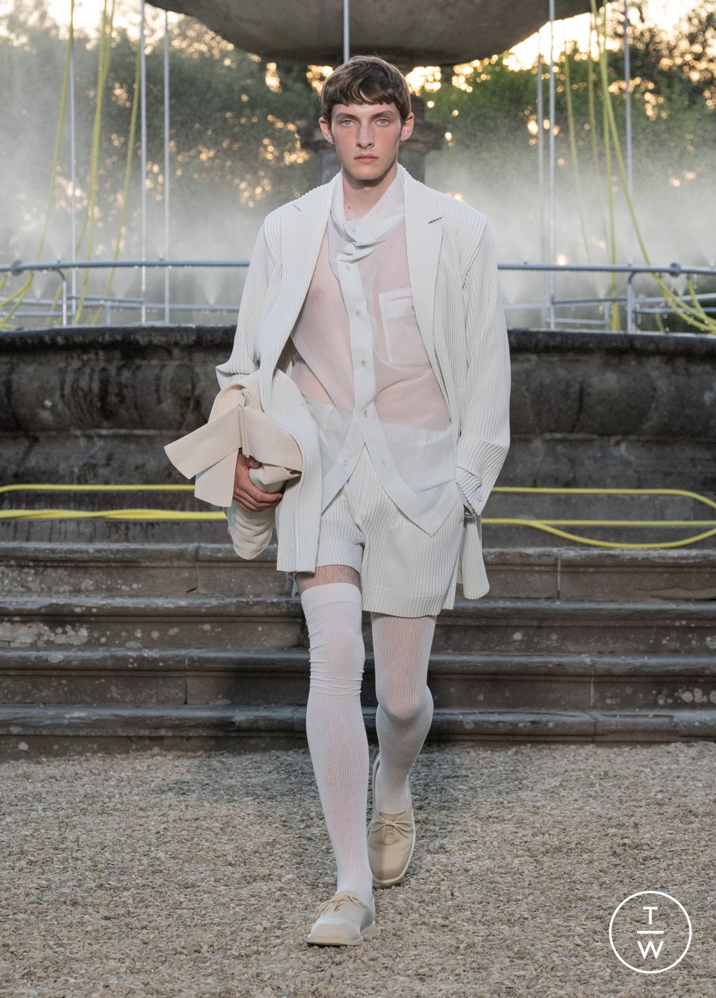 Fashion Week Florence - Pitti Spring/Summer 2026 look 6 from the Homme Plissé Issey Miyake collection menswear