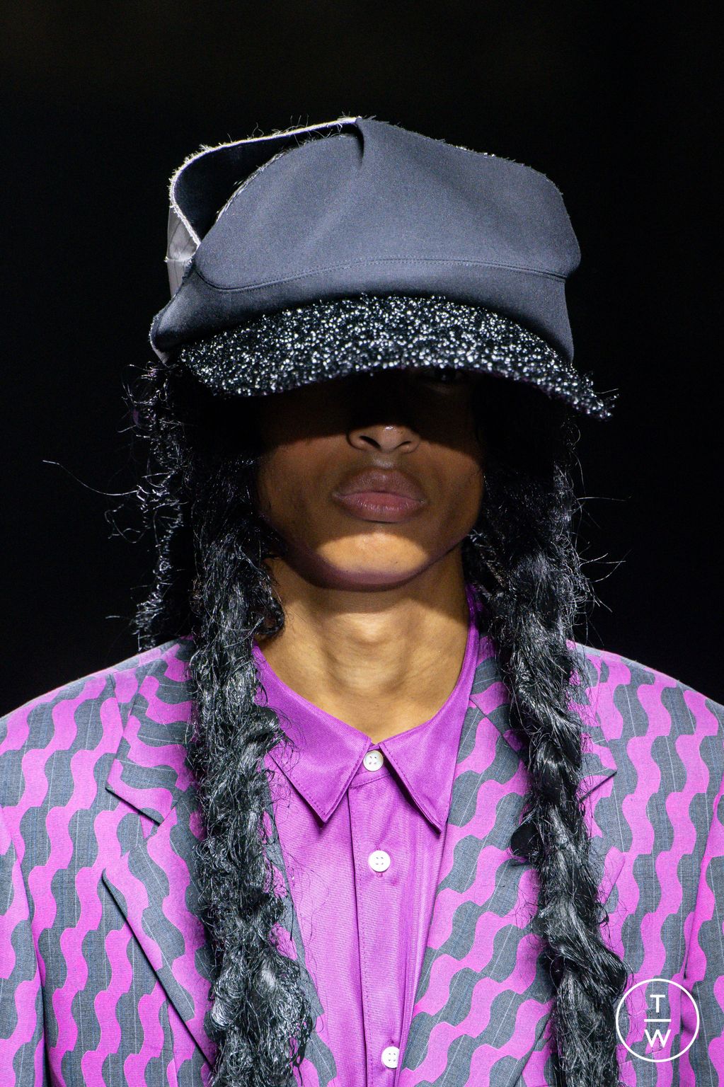 Fashion Week Paris Spring/Summer 2026 look 35 from the Comme des Garçons Homme Plus collection menswear accessories