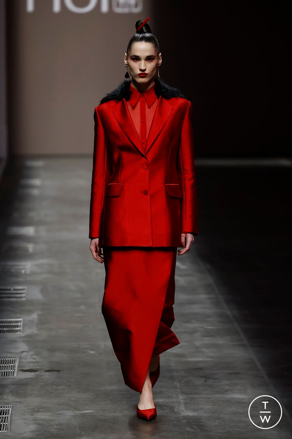 Fashion Week Milan Fall/Winter 2024 look 14 from the Hui collection 女装