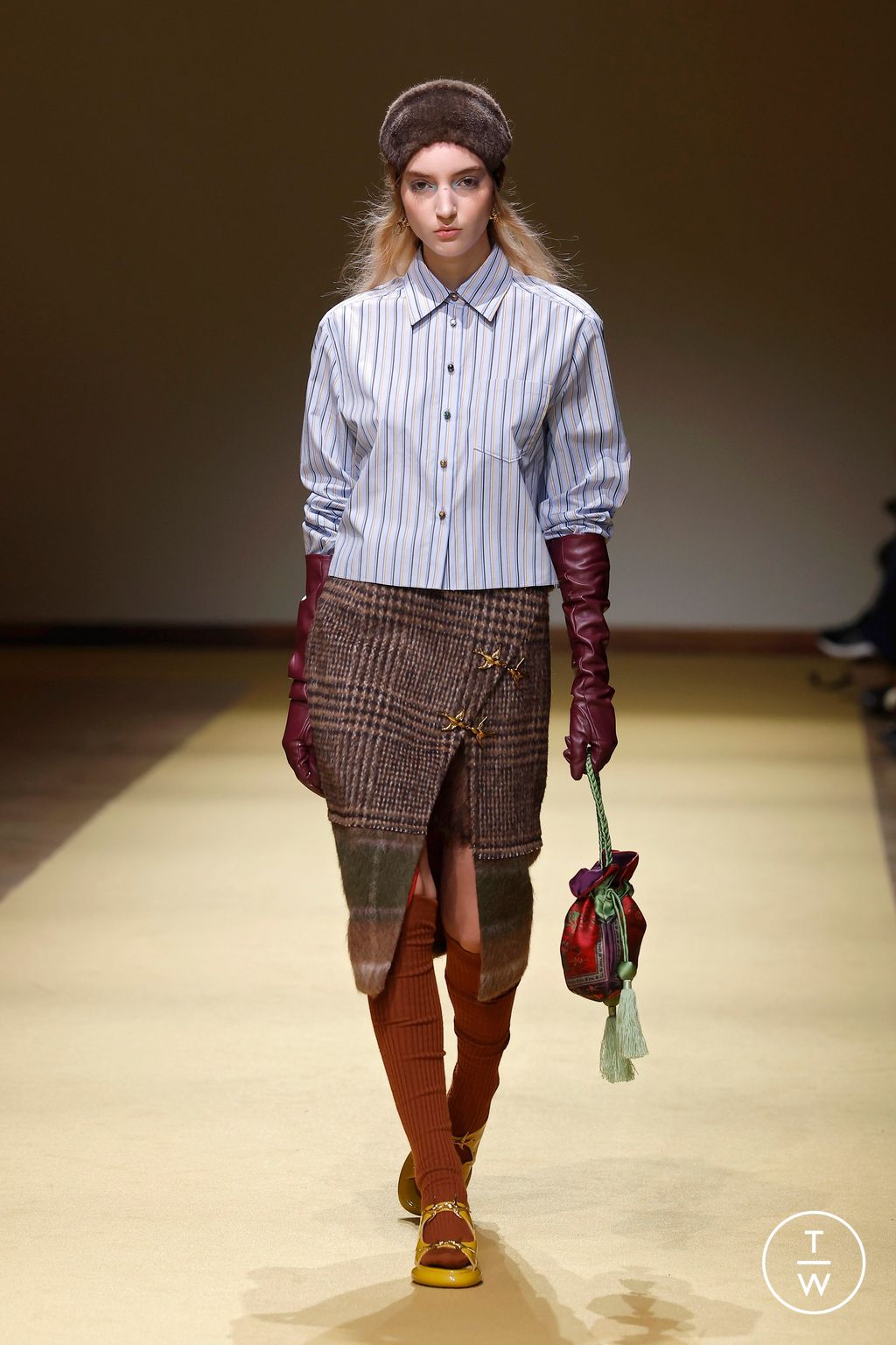 Fashion Week Milan Fall/Winter 2026 look 7 from the Hui collection womenswear