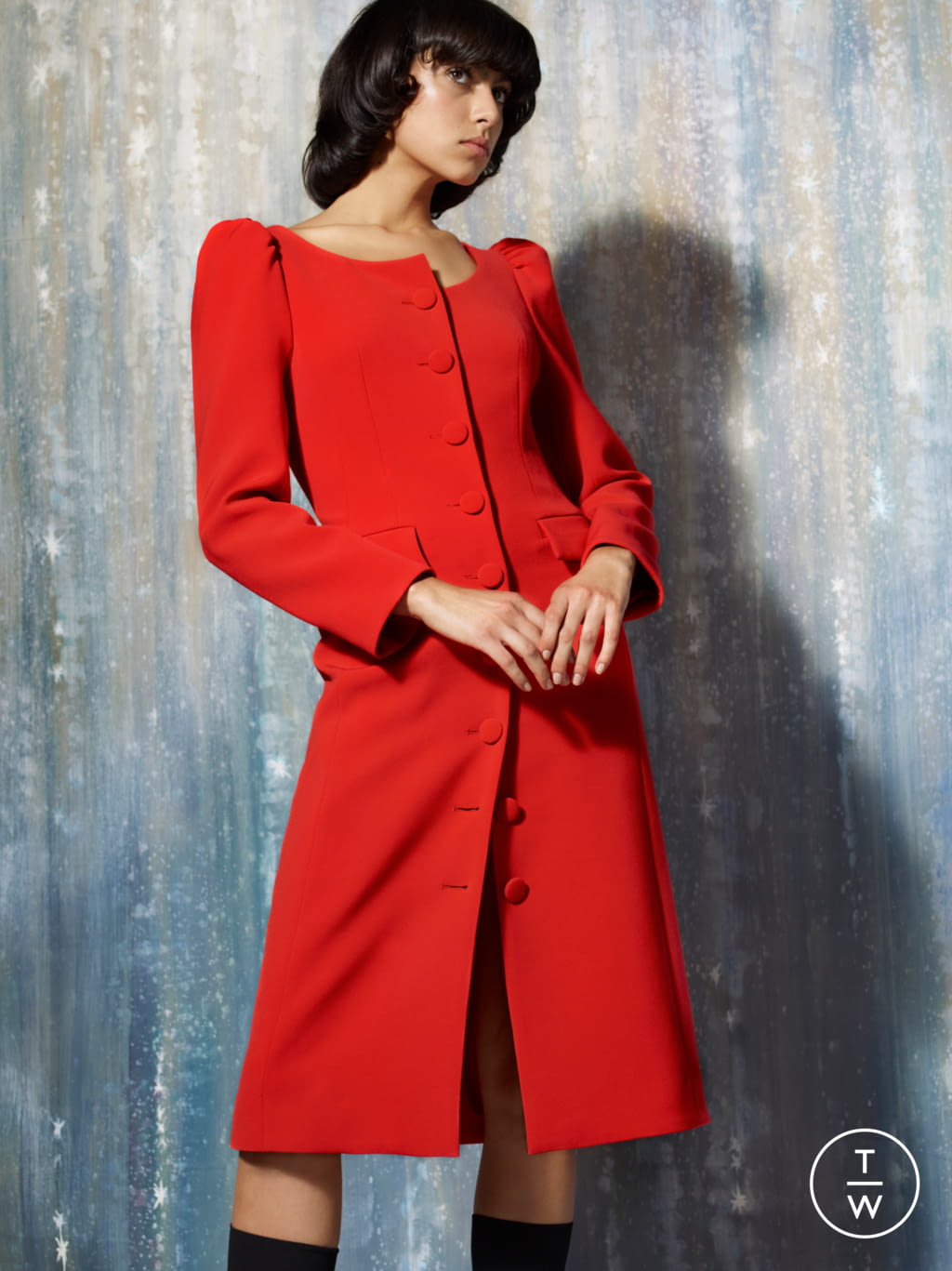 Fashion Week London Fall/Winter 2021 look 8 de la collection Huishan Zhang womenswear