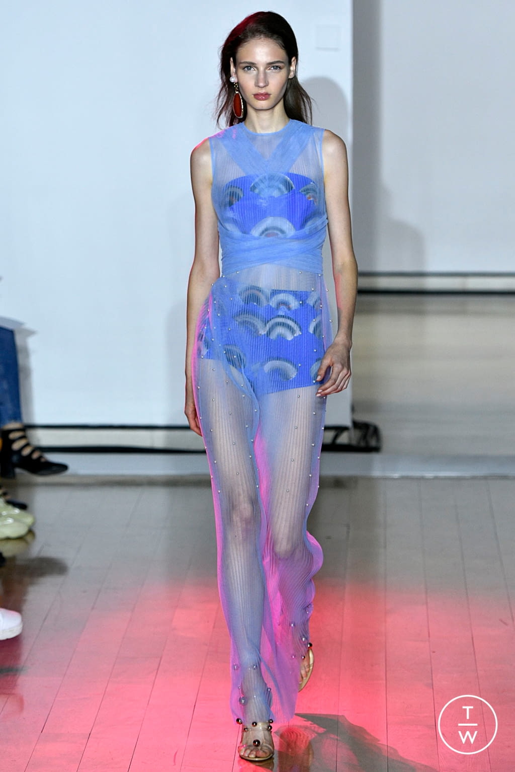 Fashion Week London Spring/Summer 2019 look 15 from the Huishan Zhang collection 女装