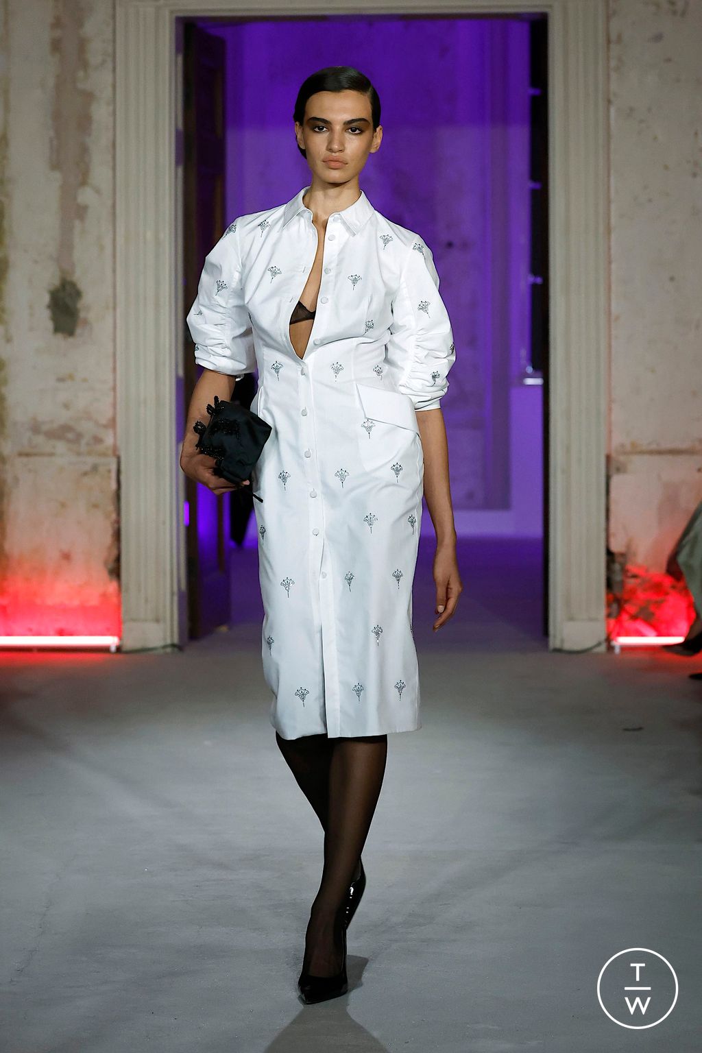 Fashion Week London Spring-Summer 2025 look 11 from the Huishan Zhang collection womenswear