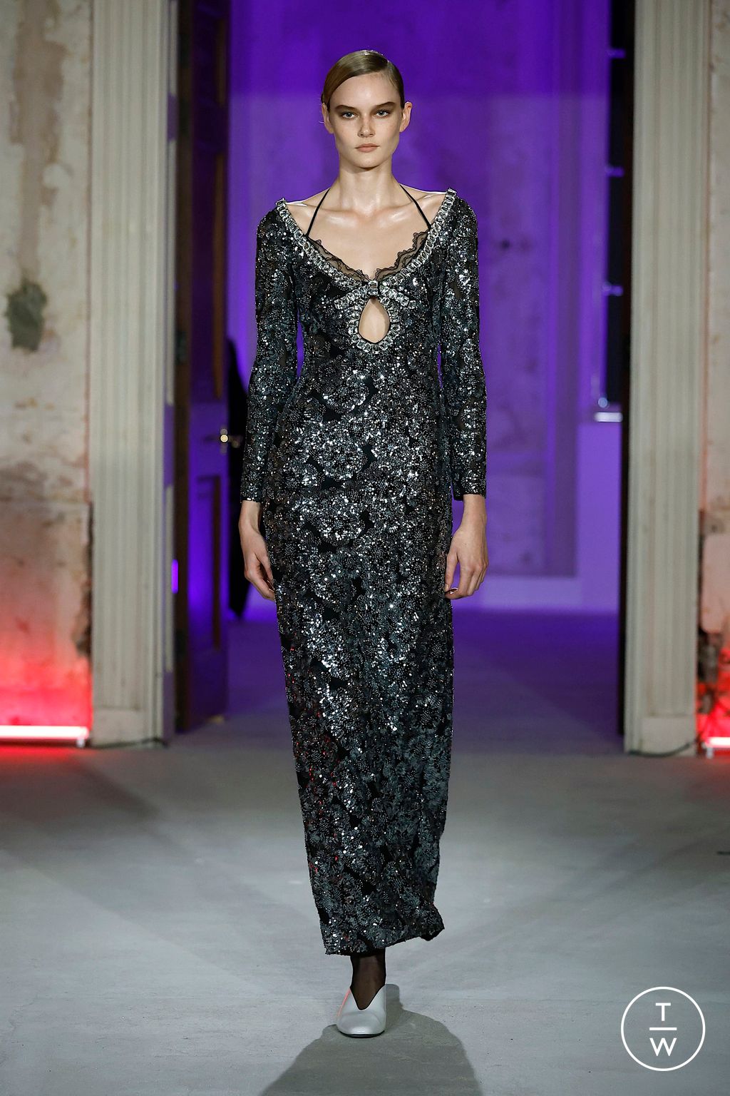 Fashion Week London Spring/Summer 2025 look 26 from the Huishan Zhang collection womenswear