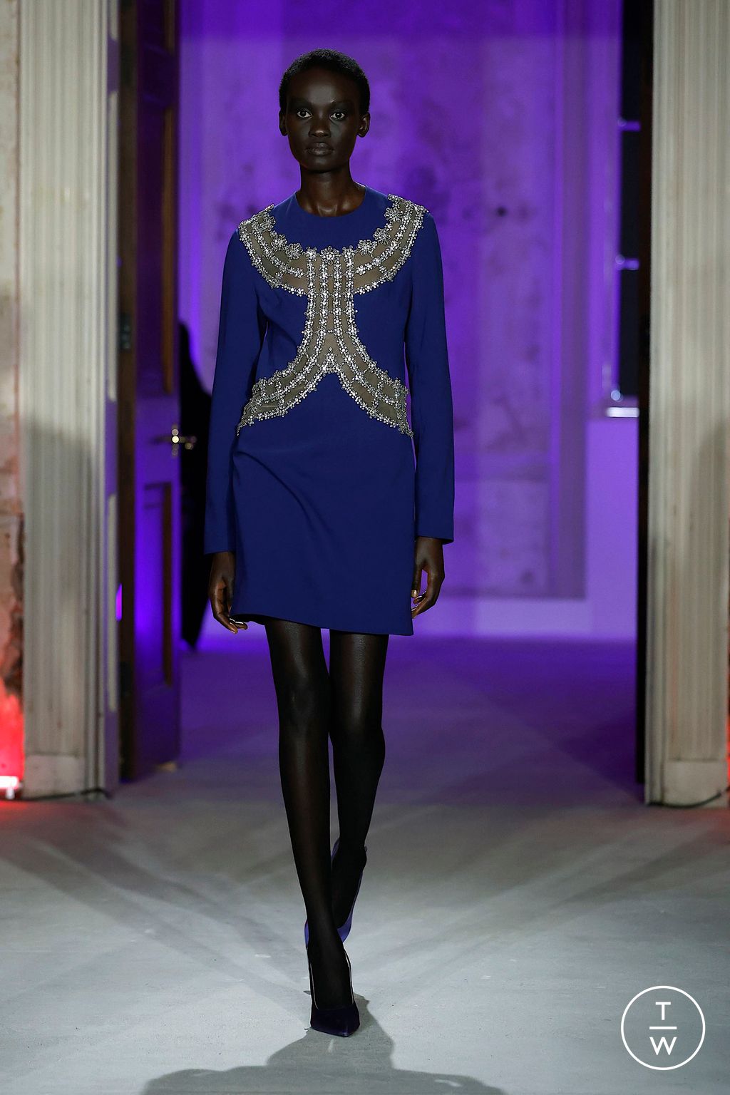 Fashion Week London Spring/Summer 2025 look 29 from the Huishan Zhang collection womenswear