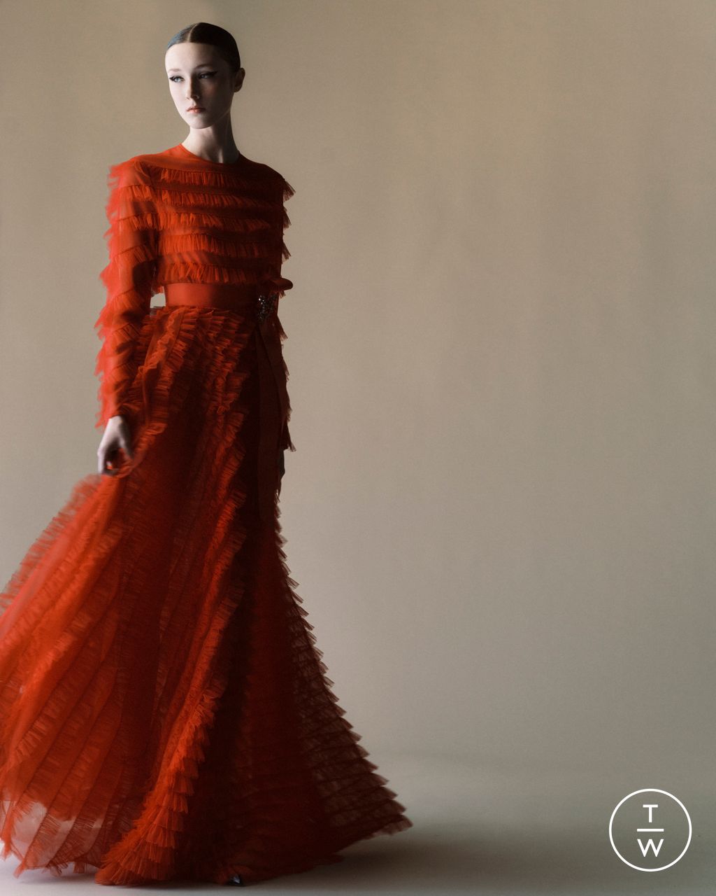 Fashion Week London Resort 2025 look 29 from the Huishan Zhang collection 女装