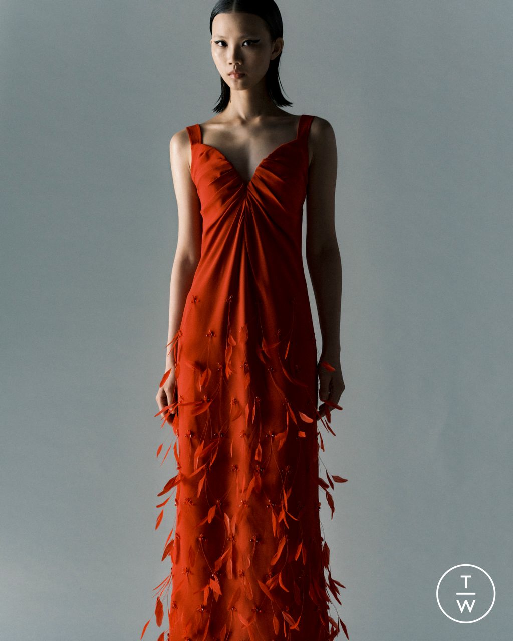 Fashion Week London Resort 2025 look 36 from the Huishan Zhang collection womenswear