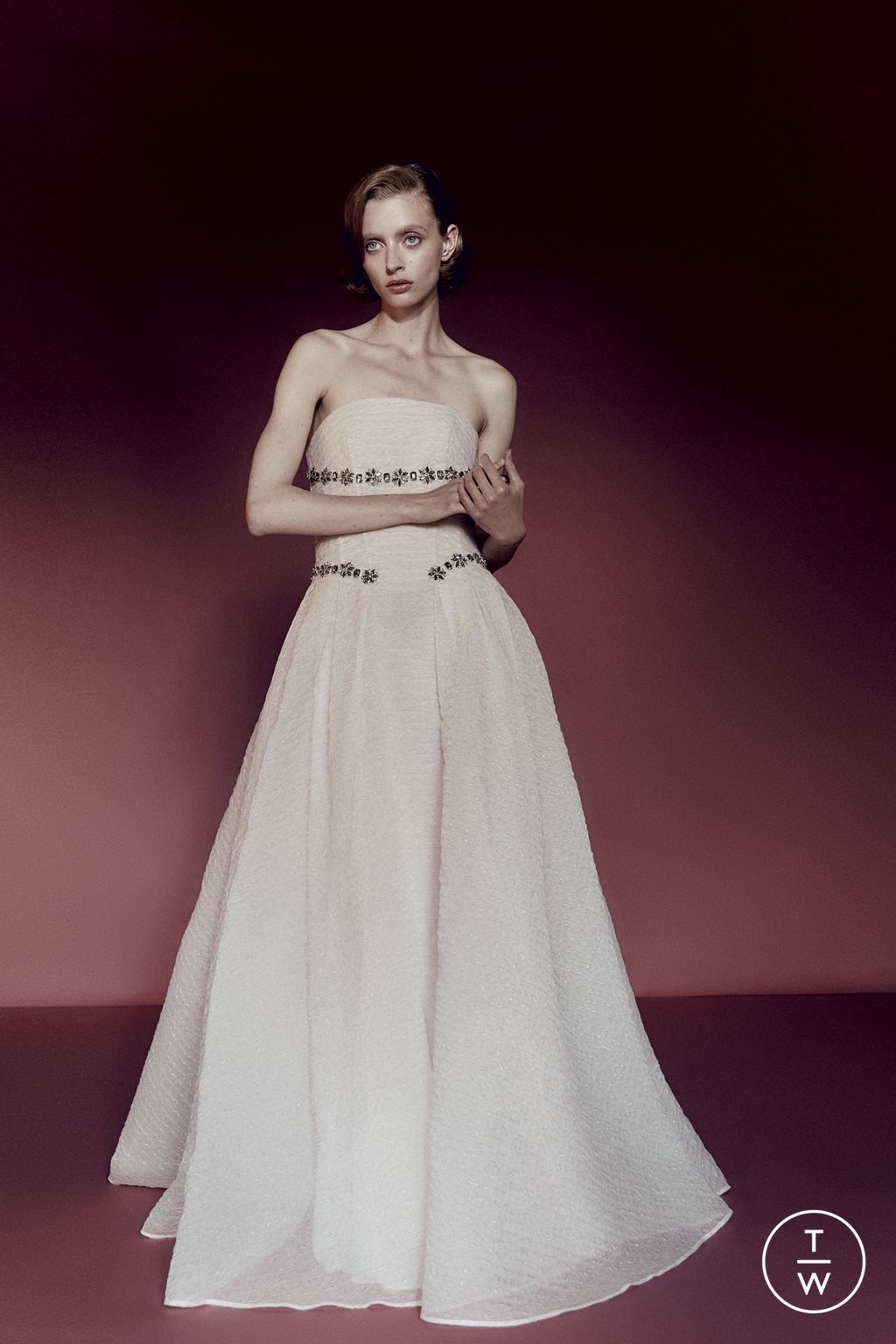 Fashion Week London Resort 2026 look 15 from the Huishan Zhang collection womenswear