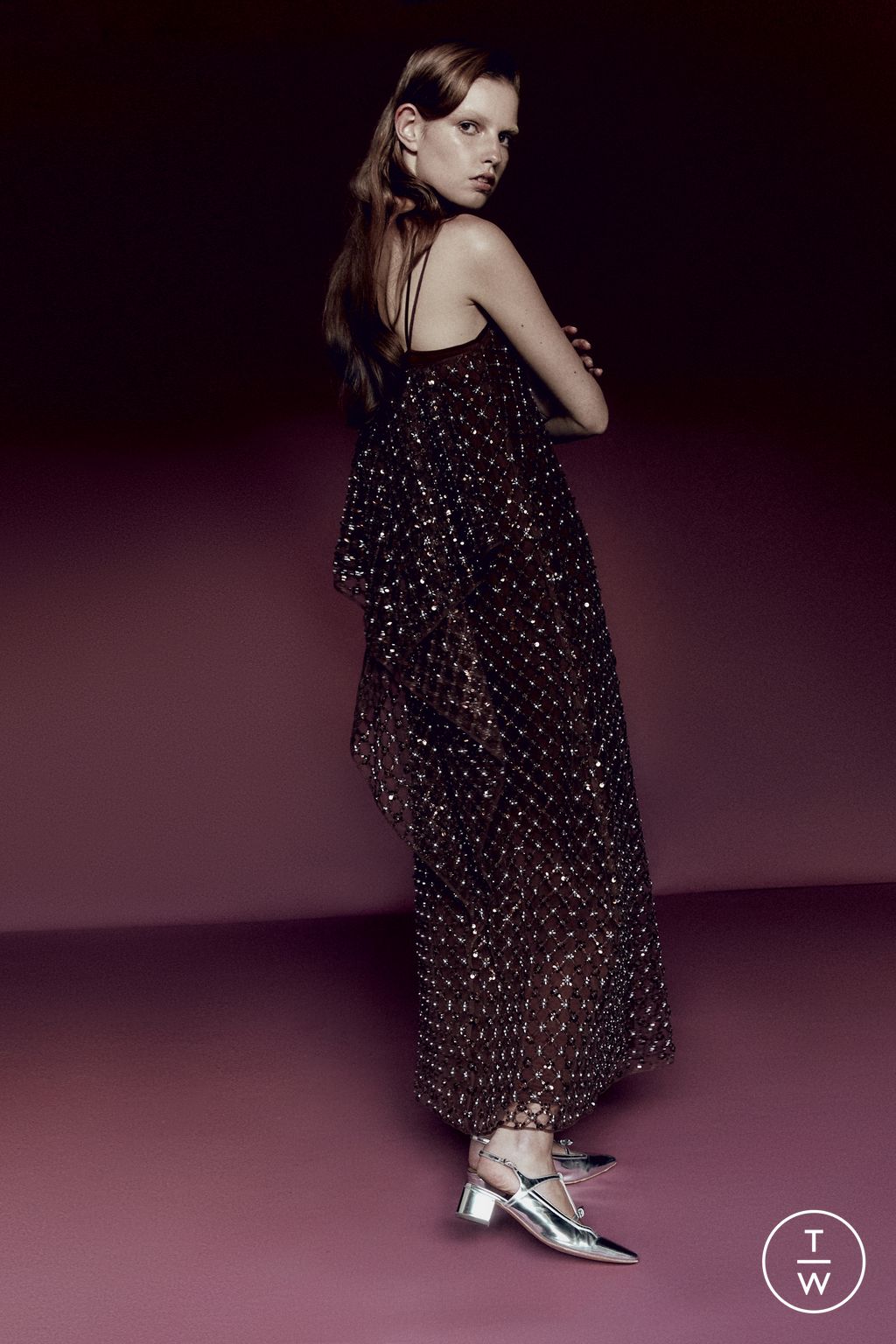 Fashion Week London Resort 2026 look 23 from the Huishan Zhang collection womenswear