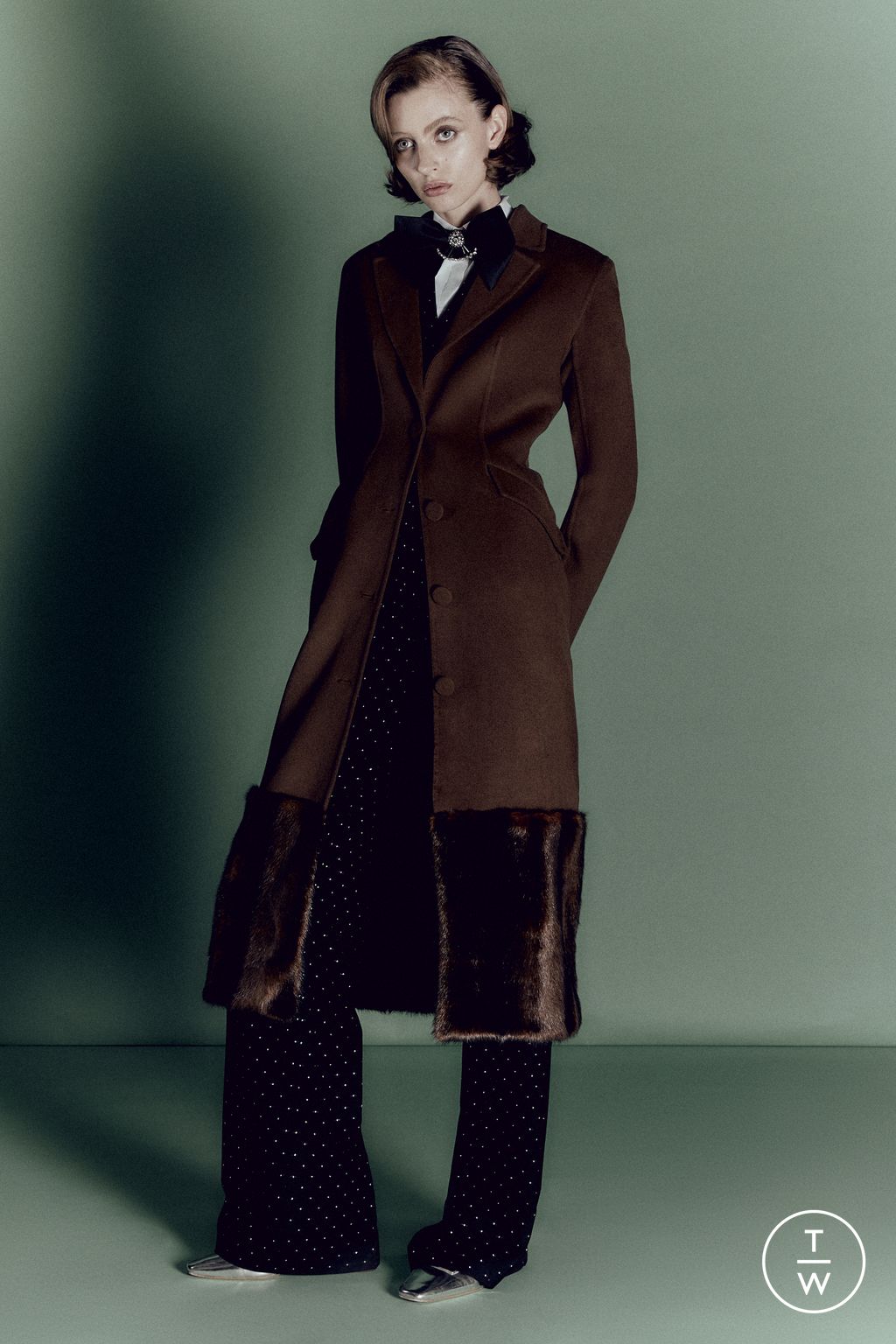 Fashion Week London Resort 2026 look 24 from the Huishan Zhang collection womenswear