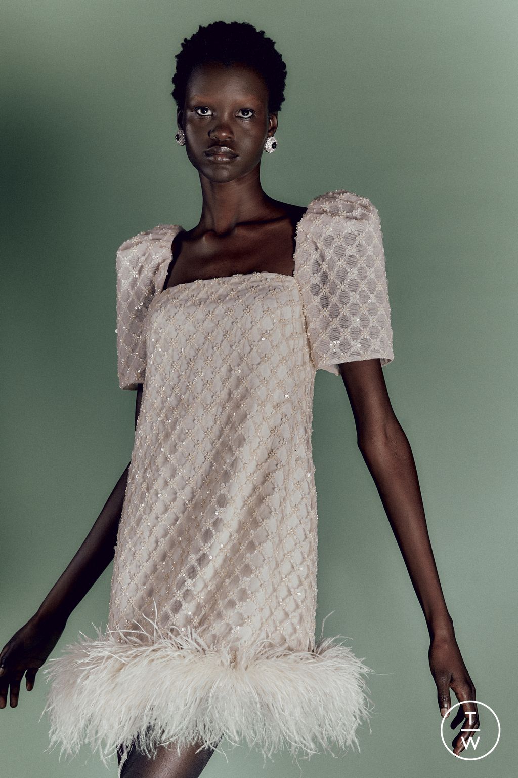 Fashion Week London Resort 2026 look 25 from the Huishan Zhang collection womenswear