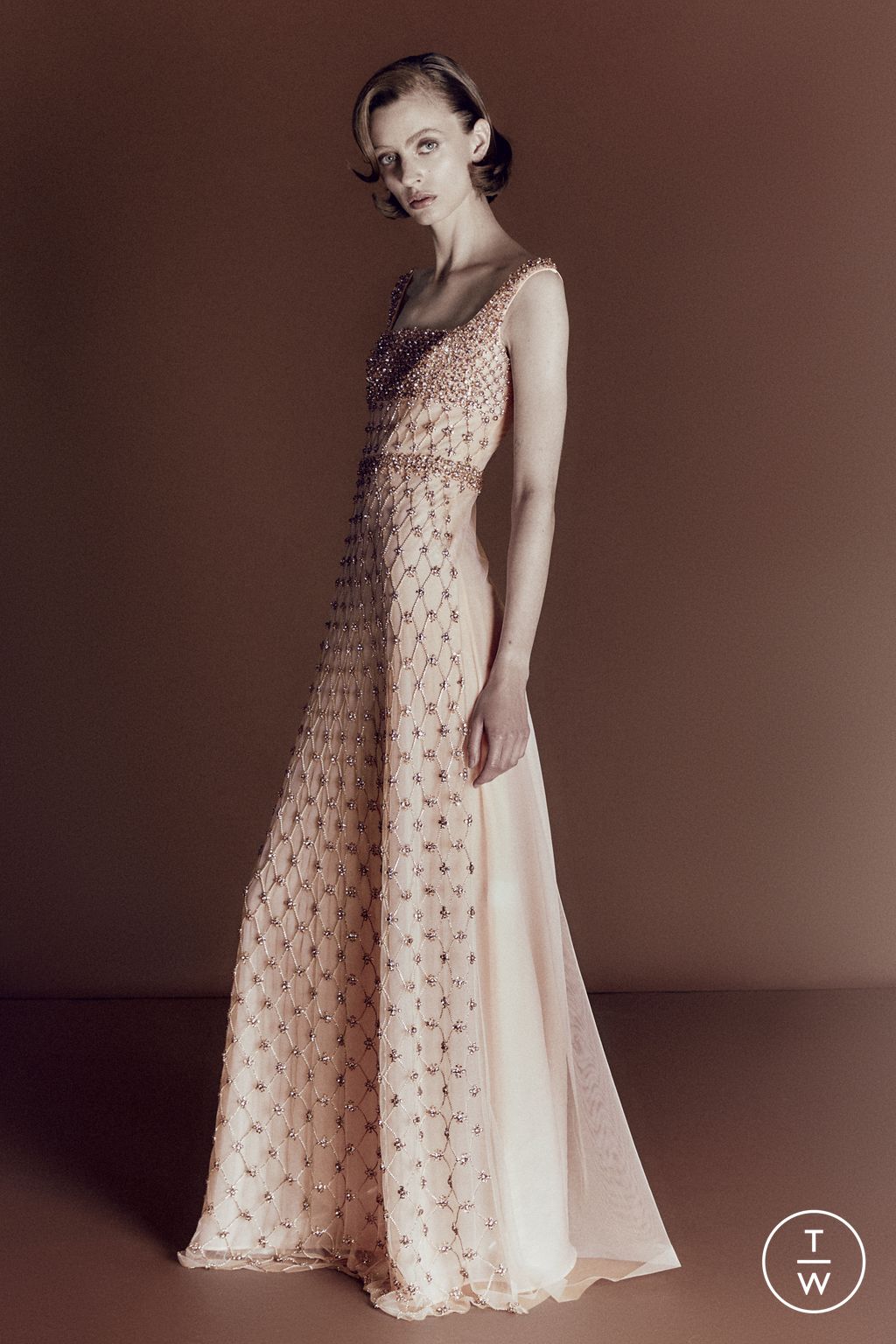 Fashion Week London Resort 2026 look 33 from the Huishan Zhang collection womenswear