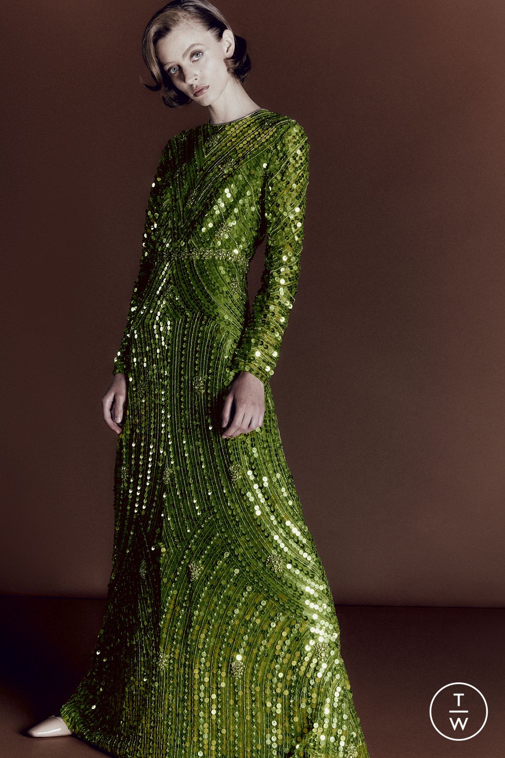 Fashion Week London Resort 2026 look 35 from the Huishan Zhang collection womenswear