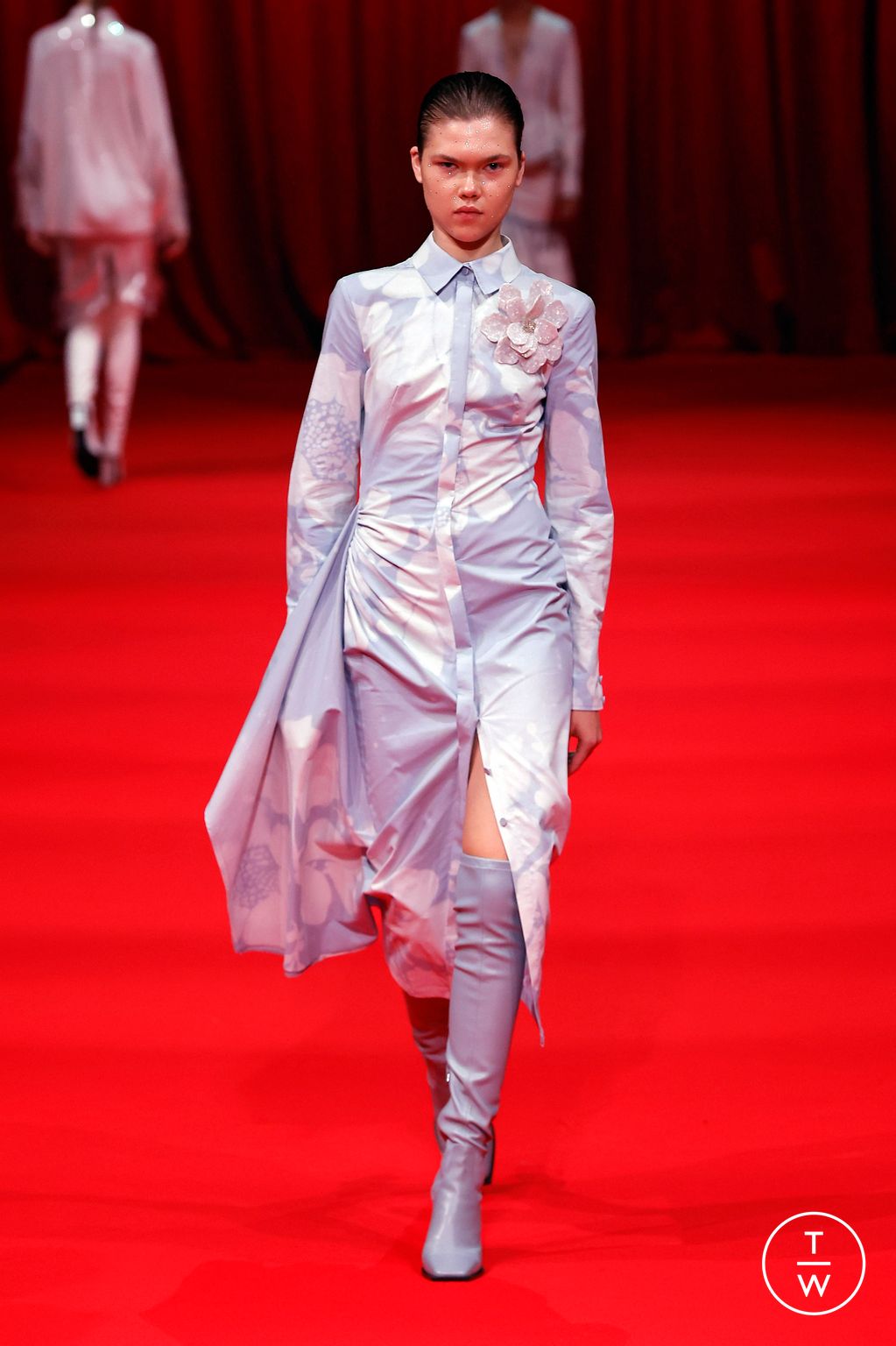 Fashion Week London Spring/Summer 2024 look 25 from the Huishan Zhang collection 女装
