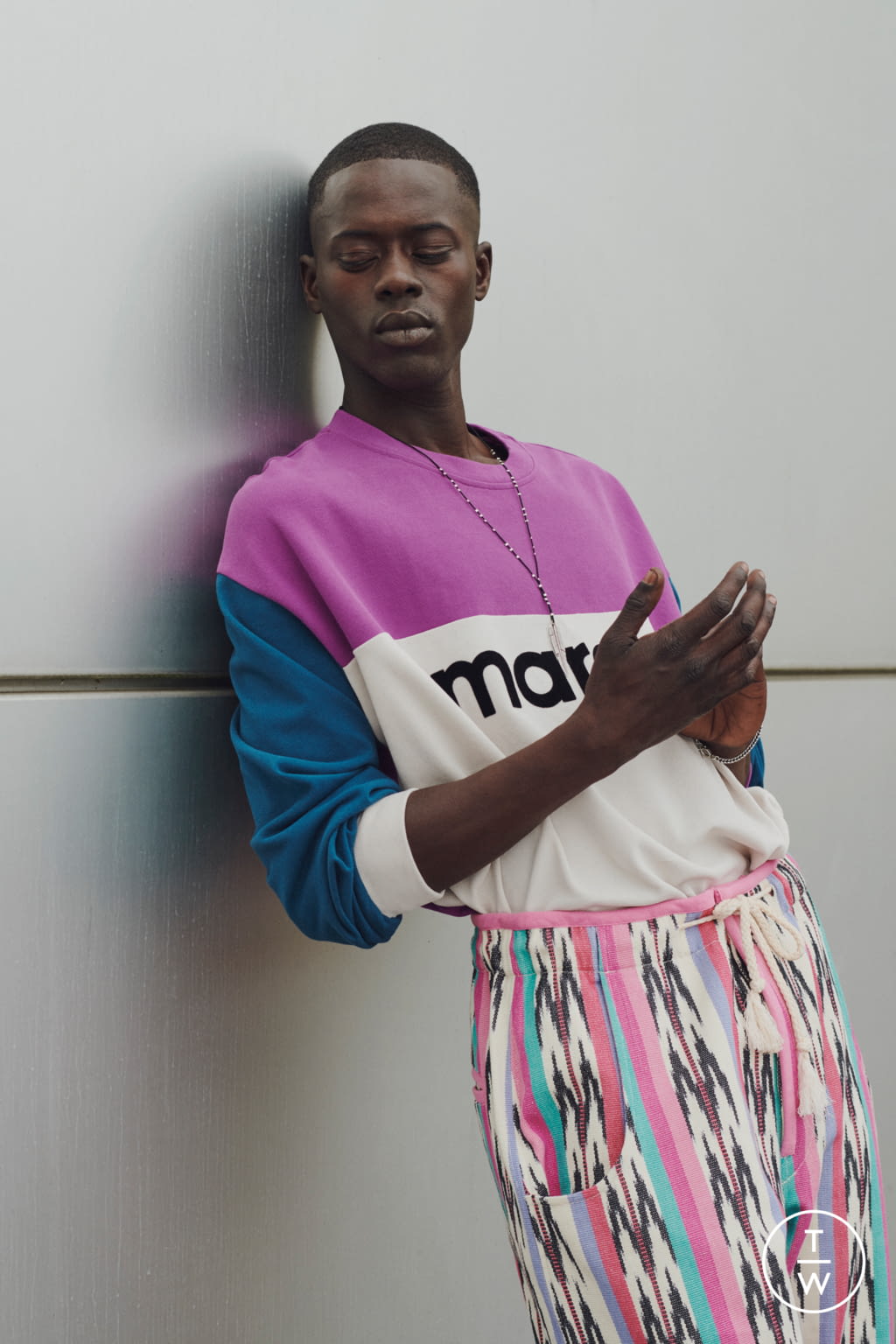 Fashion Week Paris Spring/Summer 2021 look 18 from the Isabel Marant collection menswear