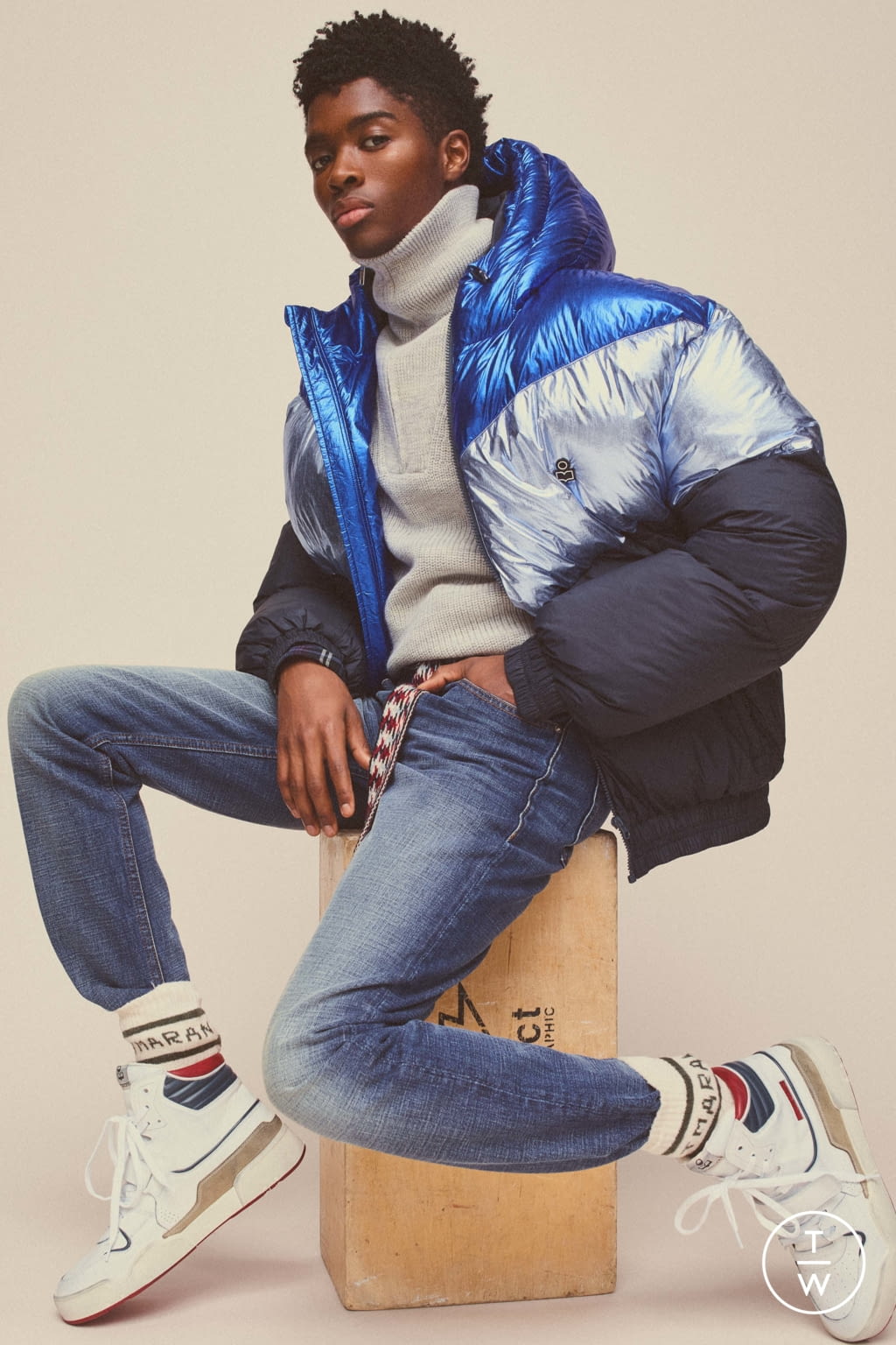 Fashion Week Paris Fall/Winter 2020 look 7 from the Isabel Marant collection menswear