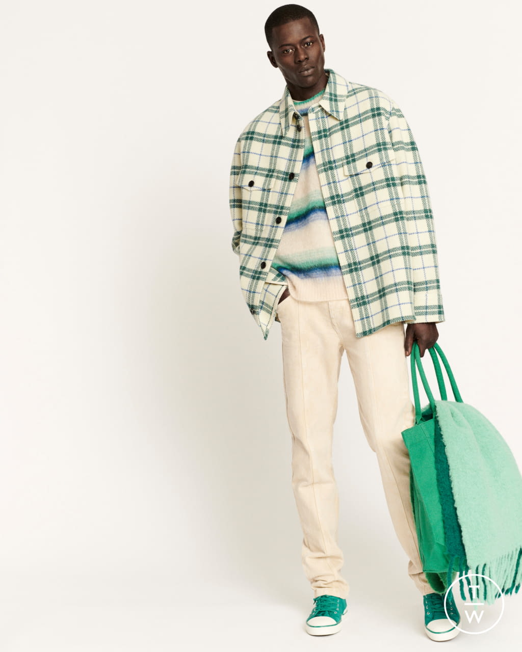 Fashion Week Paris Fall/Winter 2021 look 9 from the Isabel Marant collection menswear