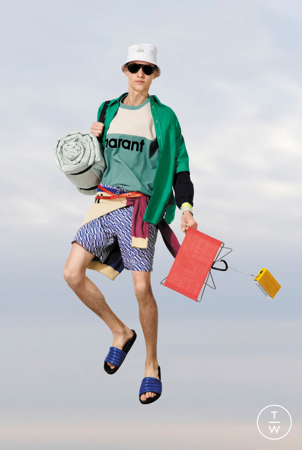 Fashion Week Paris Spring/Summer 2022 look 15 from the Isabel Marant collection 男装