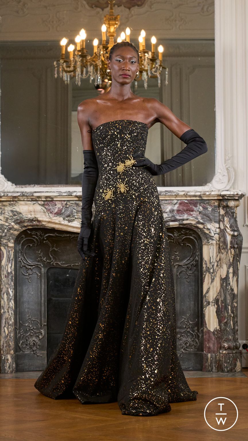 Fashion Week Paris Fall/Winter 2025 look 24 from the Imane Ayissi collection couture