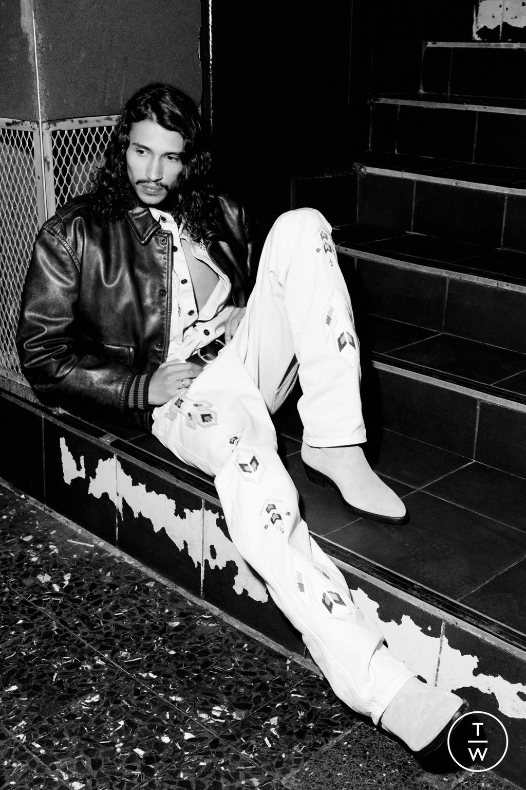Fashion Week Paris Spring/Summer 2025 look 13 from the Isabel Marant collection 男装