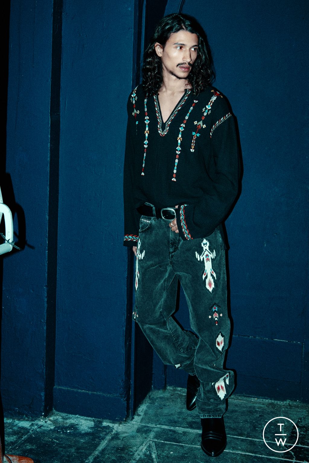 Fashion Week Paris Spring/Summer 2025 look 6 from the Isabel Marant collection menswear