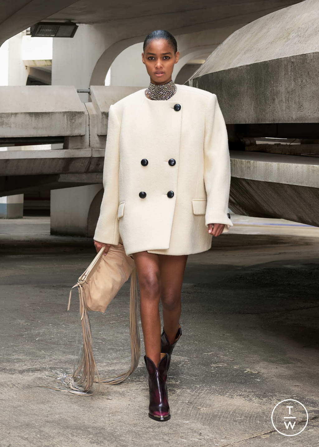 Fashion Week Paris Fall/Winter 2021 look 14 de la collection Isabel Marant womenswear