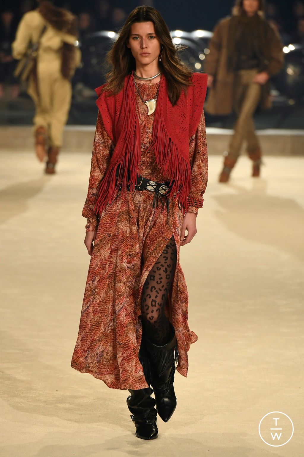 Fashion Week Paris Fall/Winter 2024 look 23 de la collection Isabel Marant womenswear