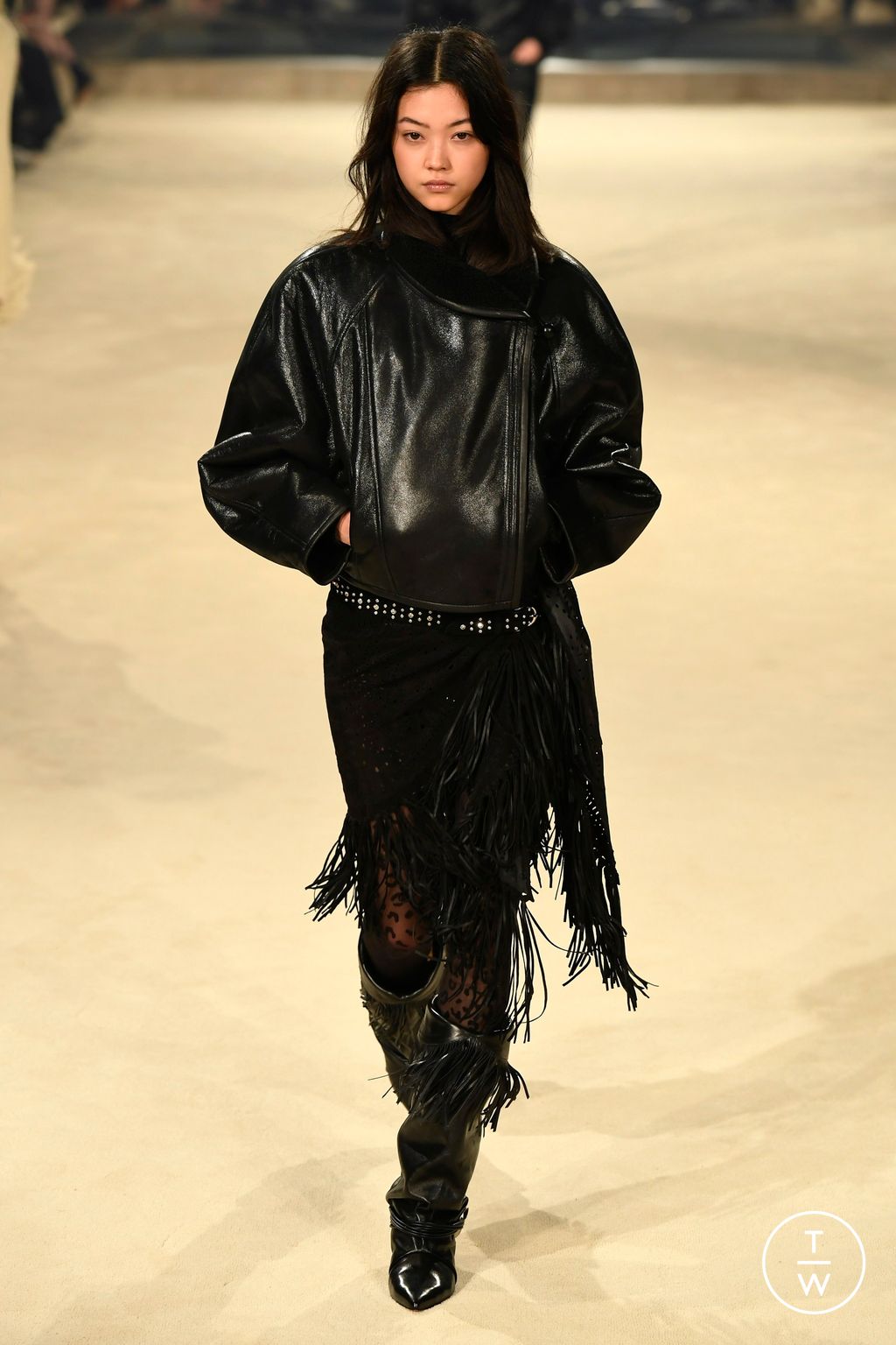 Fashion Week Paris Fall/Winter 2024 look 45 de la collection Isabel Marant womenswear