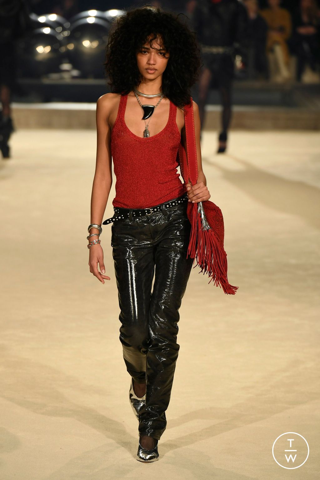 Fashion Week Paris Fall/Winter 2024 look 50 de la collection Isabel Marant womenswear