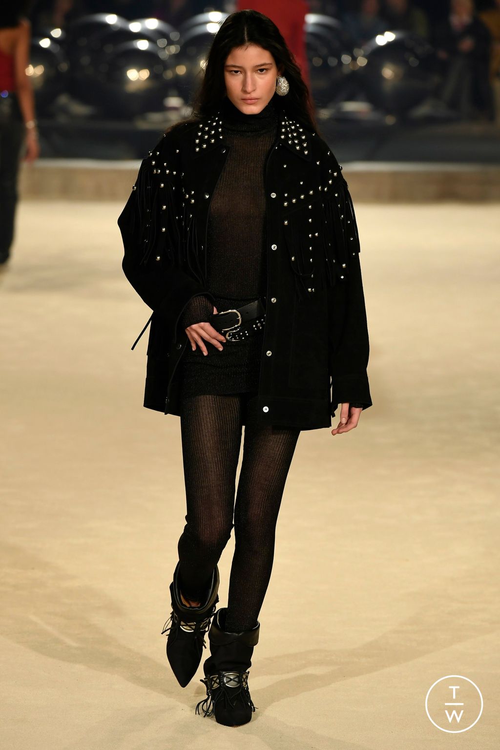 Fashion Week Paris Fall/Winter 2024 look 54 de la collection Isabel Marant womenswear