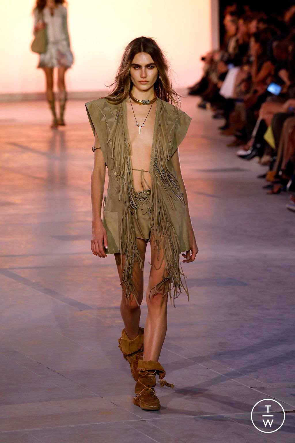 Fashion Week Paris Spring-Summer 2025 look 1 from the Isabel Marant collection womenswear