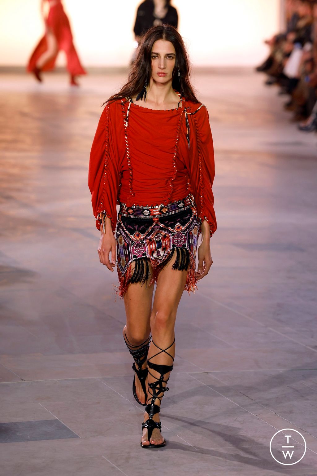 Fashion Week Paris Spring-Summer 2025 look 25 from the Isabel Marant collection womenswear