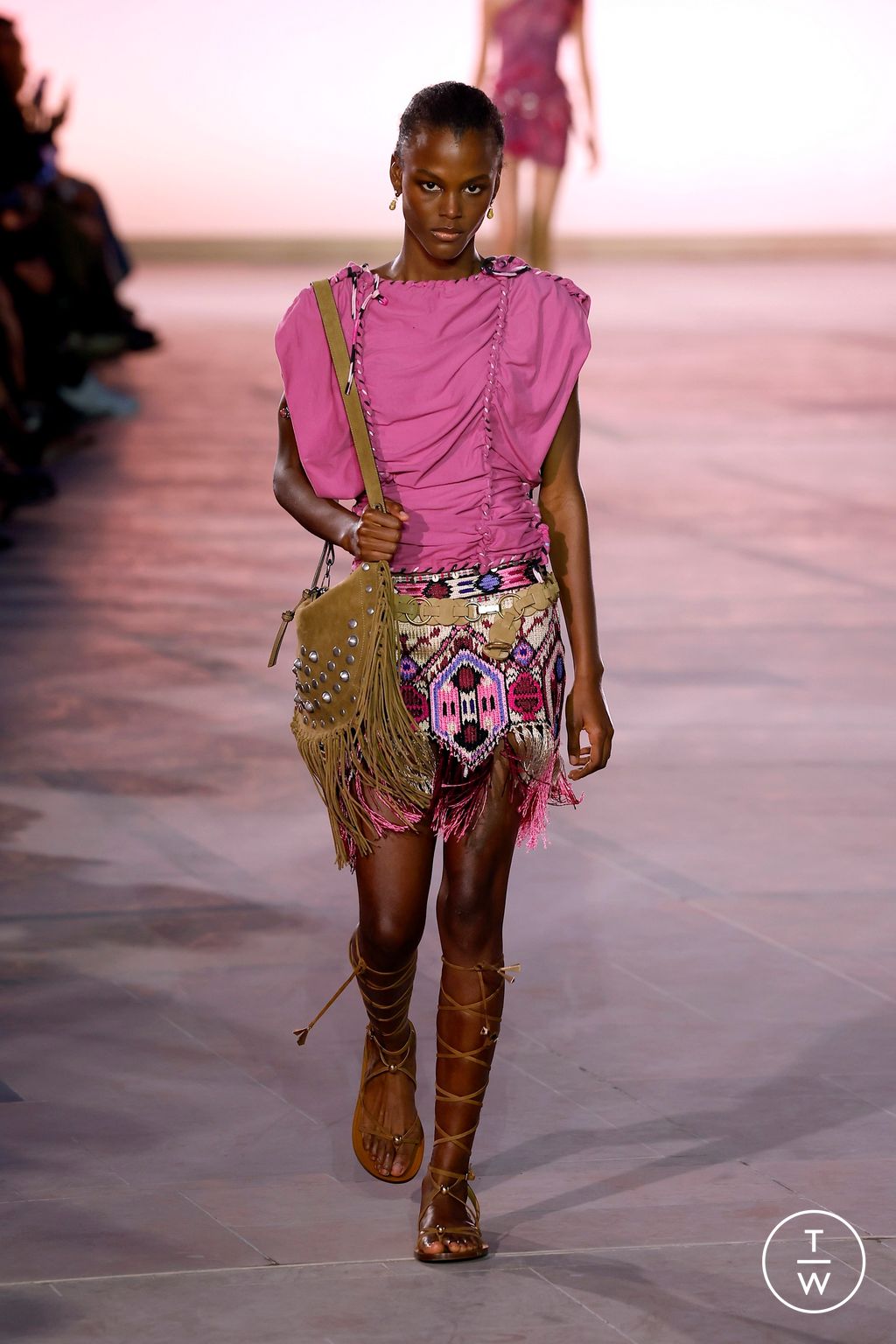 Fashion Week Paris Spring-Summer 2025 look 38 from the Isabel Marant collection womenswear