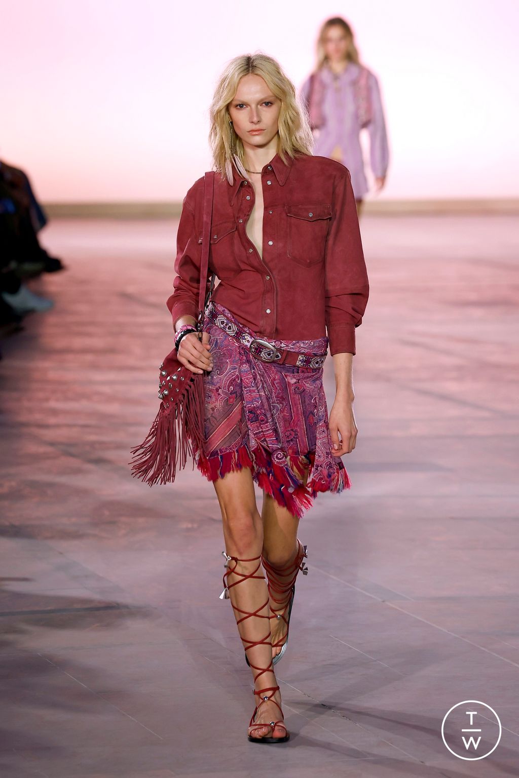Fashion Week Paris Spring-Summer 2025 look 41 from the Isabel Marant collection womenswear