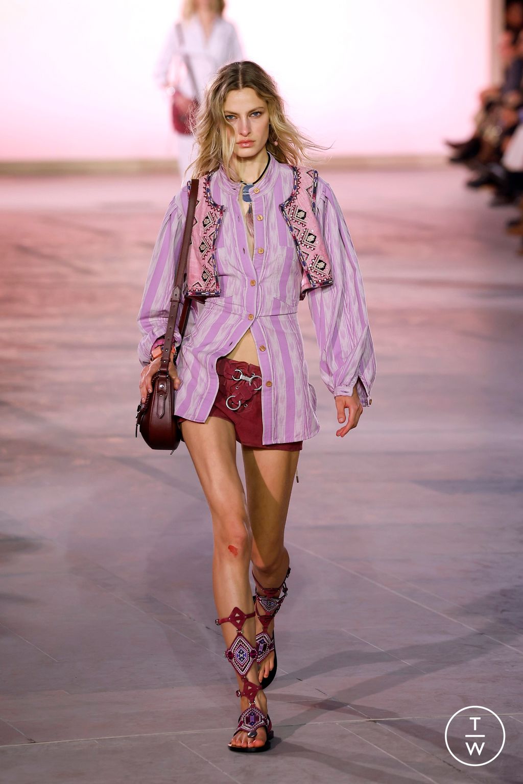 Fashion Week Paris Spring-Summer 2025 look 42 from the Isabel Marant collection womenswear