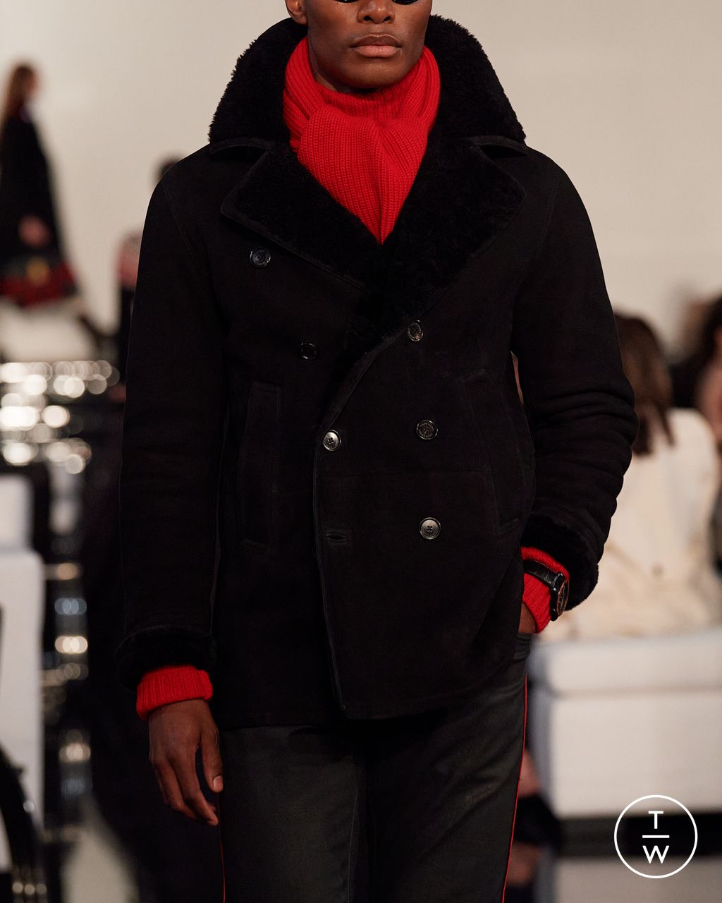 Fashion Week New York Fall/Winter 2022 look 10 de la collection Ralph Lauren menswear accessories