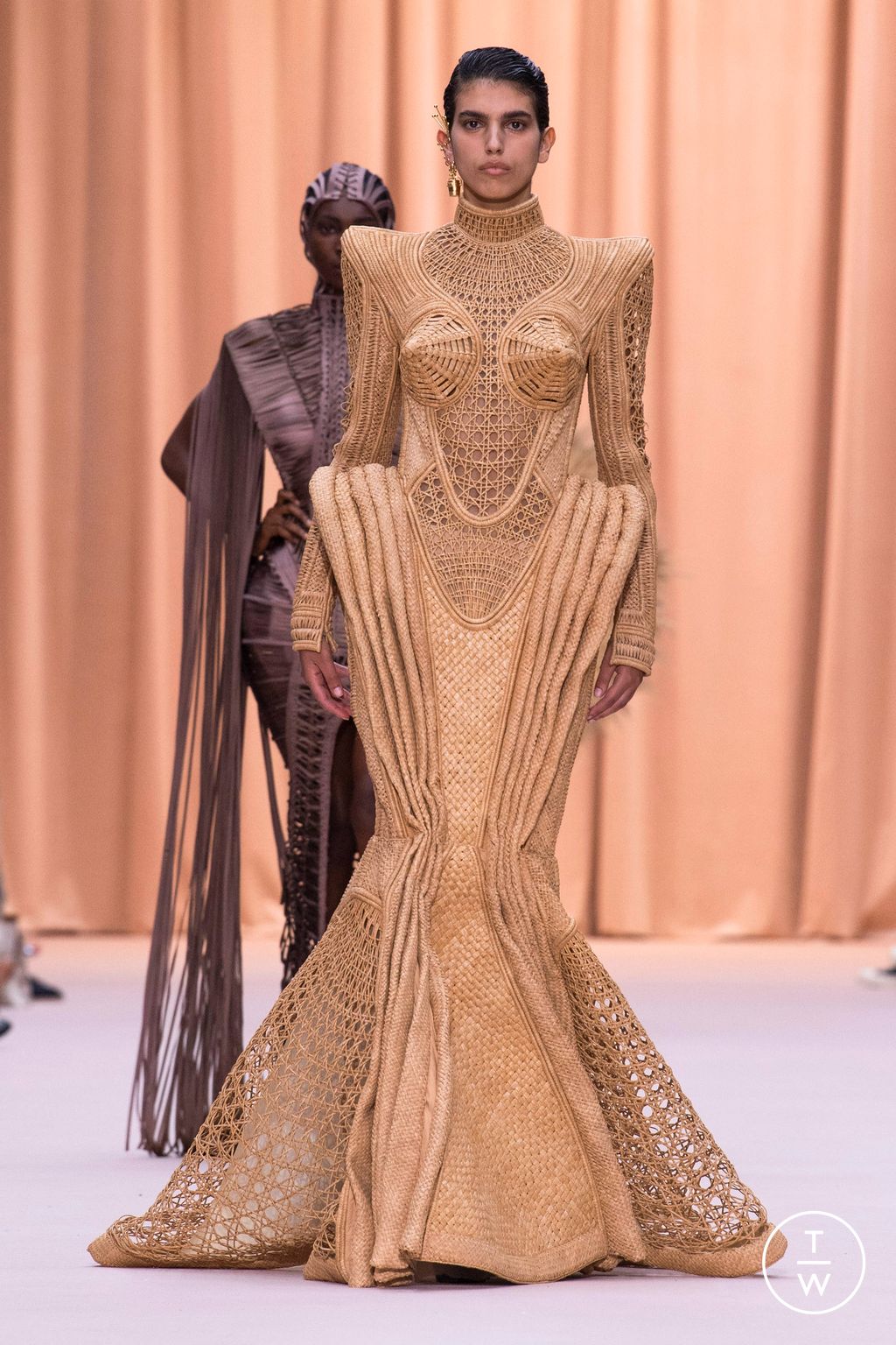 Fashion Week Paris Fall/Winter 2022 look 49 from the Jean Paul Gaultier collection couture