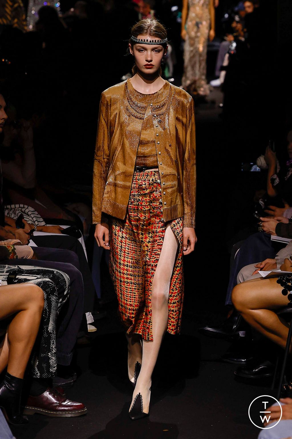 Fashion Week Paris Fall/Winter 2023 look 12 from the Jean Paul Gaultier collection couture