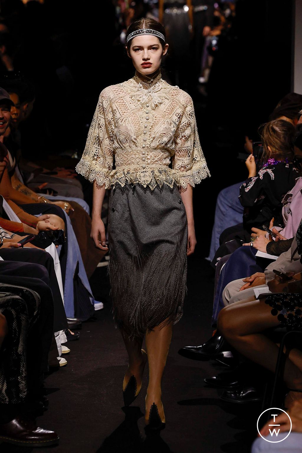 Fashion Week Paris Fall/Winter 2023 look 16 from the Jean Paul Gaultier collection couture