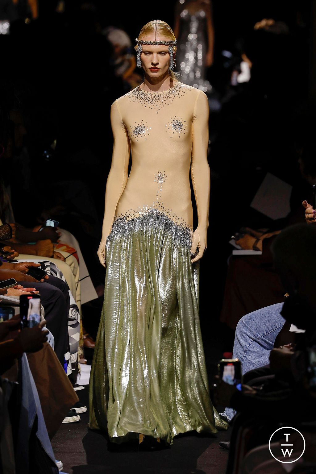 Fashion Week Paris Fall/Winter 2023 look 22 from the Jean Paul Gaultier collection couture