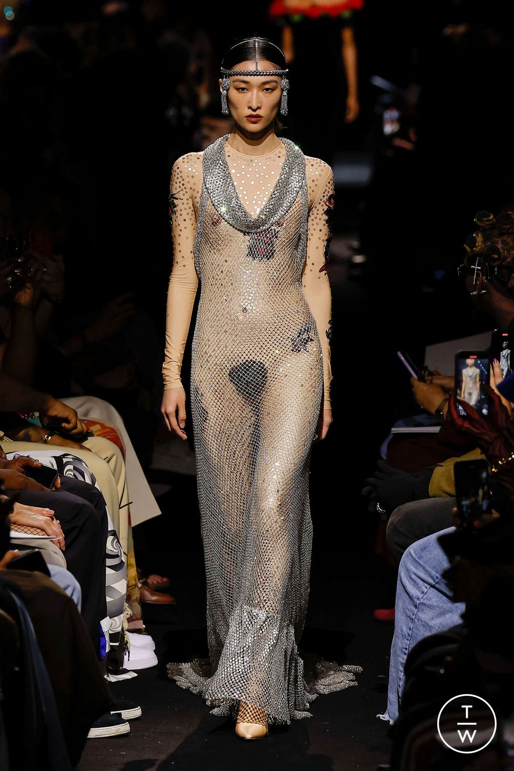 Fashion Week Paris Fall/Winter 2023 look 25 from the Jean Paul Gaultier collection couture