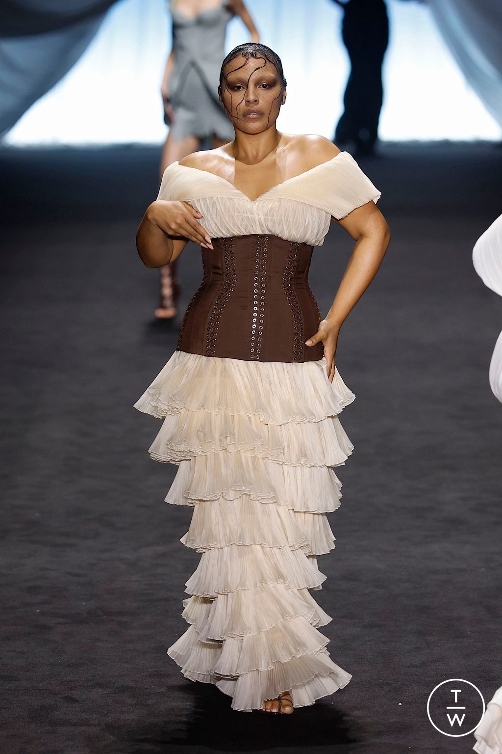 Fashion Week Paris Spring/Summer 2025 look 22 from the Jean Paul Gaultier collection couture