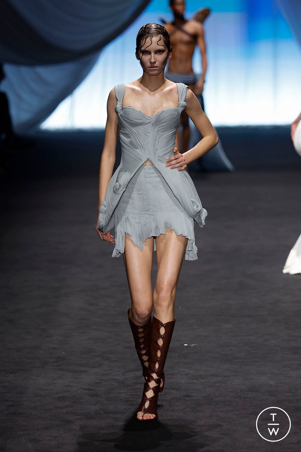 Fashion Week Paris Spring/Summer 2025 look 24 from the Jean Paul Gaultier collection couture