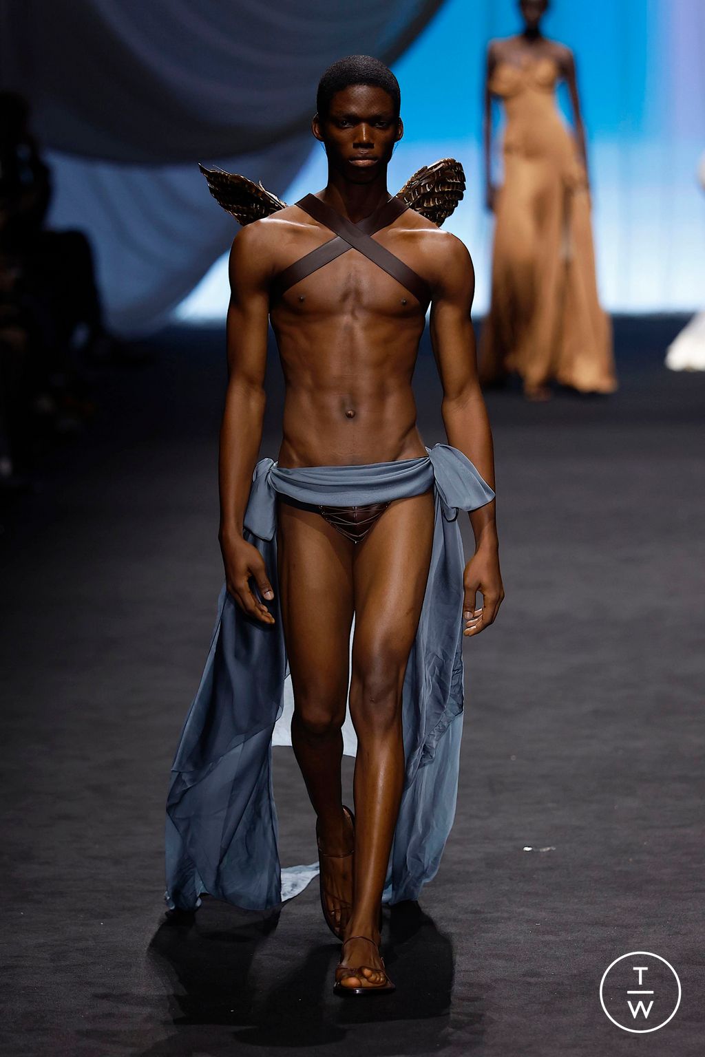 Fashion Week Paris Spring/Summer 2025 look 27 from the Jean Paul Gaultier collection couture