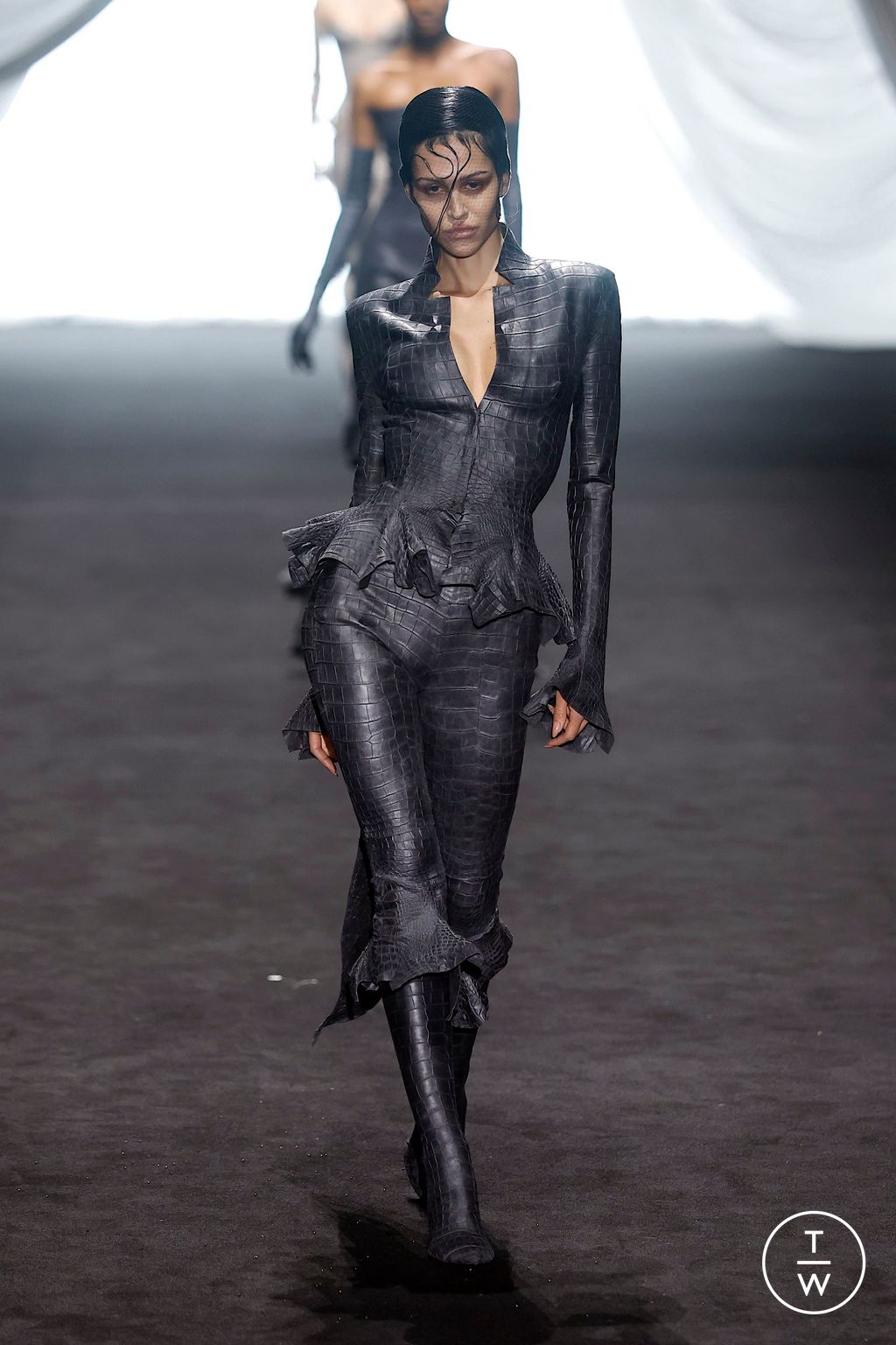 Fashion Week Paris Spring/Summer 2025 look 36 from the Jean Paul Gaultier collection couture